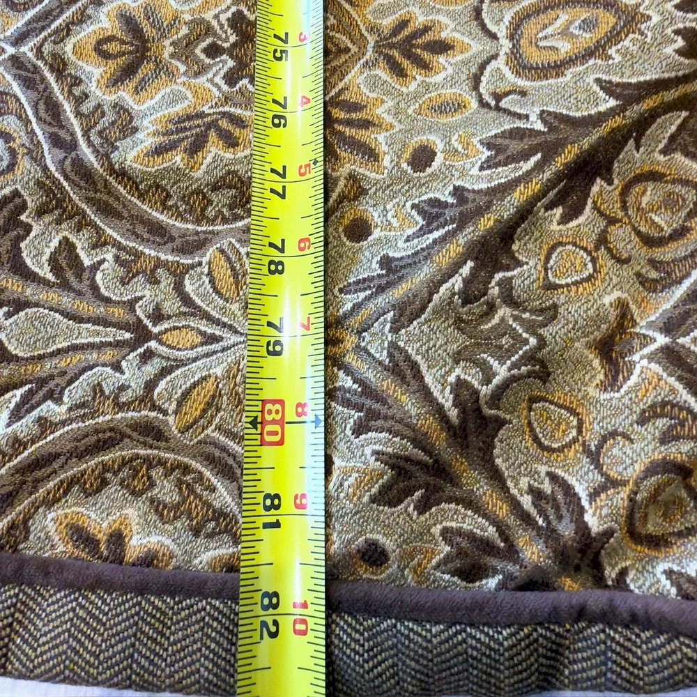 Eastern Accents 3 Pc Floral Damask Jacquard Duvet Cover Set Shams Velvet Trim
